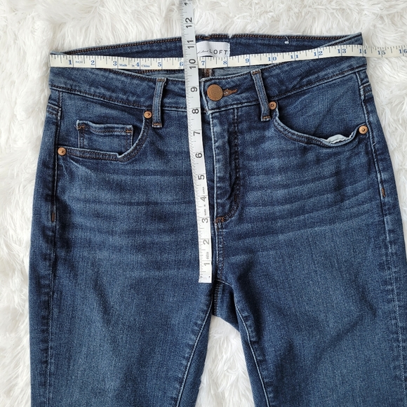 LOFT Skinny Crop Dark Wash Jeans Women's Size 27/4 - Picture 12 of 13